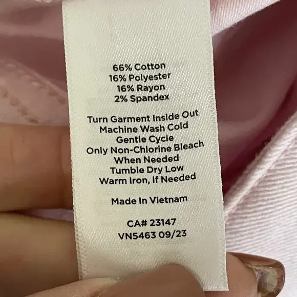 Talbots Factory Simply Flattering BOYFRIEND Jeans Size 6 Pink Denim Mid Rise - Picture 7 of 8